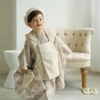 ショッピング七五三 レンタル 七五三 3歳 男の子 ひよこ商店 kids 着物 ベレー帽つき被布フルセット ベージュ金彩×松文様 レトロ 3歳男子 子供 ※2025年11月〜12月予約空きなし