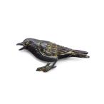 ブローチ おしゃれ アクセサリー パルナートポック レトロ カラス 墨黒系 ゴールド 鳥 からす 烏 おしゃれ 個性的 ピンブローチ 国産 Palnart Poc ハンドメイド