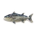 ブローチ おしゃれ アクセサリー パルナートポック レトロモダン系 カツオ ブルーグレー系 青 銀 シルバー 魚 鰹 個性的 ピンブローチ 国産 Palnart Poc