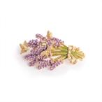 ブローチ おしゃれ Palnart Poc ラベンダー パルナートポック 日本製 ハンドメイド 花 紫 ハーブ モチーフ アクセサリー メール便可能