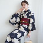 浴衣 レディース セット utatane×注染工房 浴衣3点セット 先染めベージュ 黒地に紋白蝶 注染 手染め にじみ フリーサイズ 浴衣セット(ゆかた・帯・下駄)