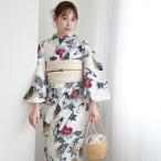 浴衣 レディース セット utatane 高級変わり織 浴衣3点セット 赤と鉄紺の牡丹と御所車 フリーサイズ 浴衣セット(ゆかた・帯・下駄) 上質 うたたね レトロ ●