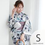 浴衣 レディース セット utatane 高級変わり織 浴衣3点セット 杢ベージュに涼しげ菖蒲とアザミ プチ（150-160cm）S 浴衣セット（ゆかた・帯・下駄）小さい