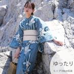 浴衣 レディース セット utatane 高級変わり織 浴衣3点セット 鈍青に菖蒲 ゆったりサイズ 3Lサイズ 浴衣セット(ゆかた・帯・下駄)うたたね レトロ 大きい