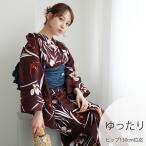 浴衣 レディース セット ニコアンティーク 高級変わり織 浴衣3点セット えんじに菖蒲とつばめ ゆったり 3L 浴衣セット(ゆかた・帯・下駄)レトロ 大きい 幅広