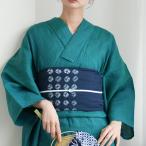 兵児帯 浴衣 utatane 綿麻 清江絞り 有松染め 菱 くすみ紺 レディース 女性 大人 日本製 国産 夏用 浴衣 夏着物 天然素材 麻混 帯単品 ●