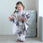 ショッピング浴衣 子供 浴衣 子供 女の子 utatane kids 高級変わり織 子供浴衣3点セット うたかたの紺ぼかし乱菊 こども浴衣セット ( ゆかた・帯・下駄 ) レトロ キッズ