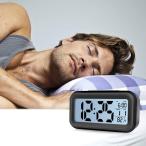 トラベルクロック デジタル 目覚まし時計 夜間ライト 旅行クロック 旅行アラーム時計 スリムLEDクロック ，ロックスマートバックライト..