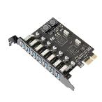 Cablecc7 порт PCI-E-USB3.0 HUB PCIExpress повышение карта адаптор 5Gbps материнская плата для 