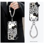 ストラップ付き キティちゃん  iphone17スマホケース ヒョウ柄 蝶結び キティスマホケース iphone16iphone15ケース iphone14ケースiphone13ケース韓国  キラキラ