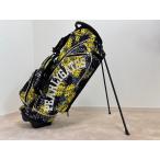 パーリーゲイツ パイナップル総柄 スタンド式キャディバッグ 89 ネイビー×イエロー 8.5型5分割