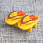 有田焼　縁起置き物　ミニ下駄　黄