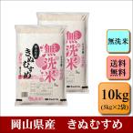 ショッピング無洗米 お米　無洗米　令和５年産　岡山県産　きぬむすめ　10kg(5kg×2袋)　米　おこめ　白米　精米　【無＿岡山きぬむすめ＿１０ｋｇ】