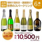 ワイン wine ワインセット 6本 スパークリングワイン 辛口 白 スペイン フランス イタリア オーストラリア 南アフリカ 飲み比べ スタッフおすすめ X-25ML13