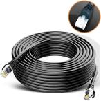 CAT6A 屋外用 LANケーブル 10m 2重被覆 PoE対応 ツメの折れないコネクタ付 難燃性 耐候性　