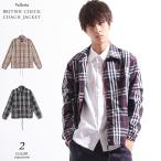 コーチジャケット チェック柄 ビッグ ワイド ジャケット ブルゾン メンズ ストリート