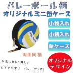 ワケアリ商品 フック付マルチミニ缶ケース(小物入れ) オリジナルバレーボール型(カラフル)