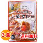 1000円ポッキリ 1000えん以下 送料無 レトルトカレー ごろごろ野菜の大盛カレー 中辛 220g×3食 ポイント消化 1000 お取り寄せ