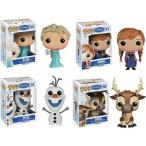 Disney Frozen ディズニーアナと雪の女王ファンコポップフィギュアセット、アンナ、エルザ、オラフとスヴェ