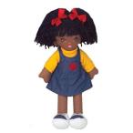 19" Soft Cuddly Doll - Dark Skin Girl; no. DEX306BG 人形 ドール