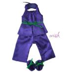 Purple Satin Pajama Set 18in Wish Style Collection Doll Outfit 人形 ドール