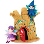 Woodland Fairy Tree Trunk Home and Fairy Dolls Set 人形 ドール