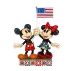 ディズニーフィギュア ジム・ショワ ミニーマウス "Holding an American Flag" JimShore Disney 4013254