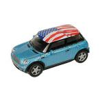 HO Die-Cast Mini Cooper, Blue/US Flagミニカー モデルカー ダイキャスト