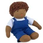 Shawn' Camden Doll, 11"-12" Natural Waldorf Doll, Brown Hair & Eyes, Brown Skin by Camden Rose ド