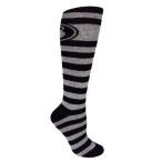 MOXY Socks Striped Kettlebell Knee-High Deadlift Socks (Black/Grey)