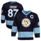 Pittsburgh Penguins Sidney Crosby #87 NHL Vintage Navy Youth Jersey (Youth L/XL)