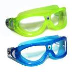 Aqua Sphere KIDS Seal 2 Pack Swim Goggles - 1Blue &amp; 1Lemon Lime - Clear Lens