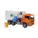 Bruder (ブルーダー) Toys Man Side Loading Garbage トラック Orange ミニカー ミニチュア 模型 プレイ