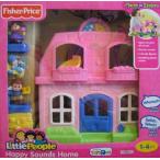 Fisher Price (フィッシャープライス) Little People Happy Sounds Home (PINK) w Sounds &amp; 3 フィギュア