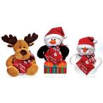 10 3 Asstorted Christmas Sitting Animals (12 Pieces) ぬいぐるみ