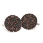 Tokens &amp; Icons Dutch East Indian Company VOC Coin Cufflinks (55VOC)