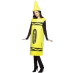 クレオラ Crayola クレヨン Yellow 大人用コスチューム (S/M)/コスチューム/ハロ ...
