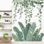 ウォールステッカー おしゃれ 植物 花 南国 海 木 ヤシの木 カフェ モダン リーフ ステッカー 空 グリーン モンステラ トロピカル ヤシの葉 かわいい vr01940