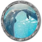 ショッピングウォールステッカー ウォールステッカー 窓 海 動物 イルカ 海豚 子供部屋 アニマル ステッカー 壁紙 南国 ウォールシール かわいい クジラ シール 海中 海底 ビーチ 自然 vr0869
