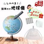 ☆ セット商品 レイメイ藤井 しゃべる 国旗付き地球儀 スタンダード OYV46 地球儀  子供 プレゼント ( おまけ 巾着 単4電池4本 マイクロファイバータオル )