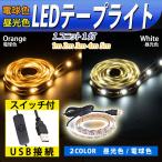 led テープライト USB 5m 3m 2m 1m 部屋 間接照明 インテリア イルミネーション 車 家 スイッチ付 電球色 昼光色 非防水