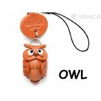 本革携帯 動物ストラップ ふくろう バンカクラフト 革物語 VANCA CRAFT レザー 手作り グッズ 雑貨 革小物 フクロウ 梟 アニマル 縁起物 名入れ可