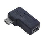 変換名人 変換プラグ USB mini5pin→microUSB 左L型 USBM5-MCLLF