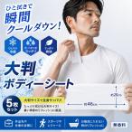 冷感 ボディシート 大判 46×20cm 5枚セット 個包装 無香料 冷却シート クールシート 汗拭きシート 冷感シート 暑さ対策 スポーツ