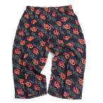 楊柳 クレープ ステテコ メンズ 鯉柄 コイ ルームウエア 前あき 綿100％