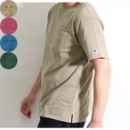 Champion チャンピオン ポケットTシャツ (C3-R329) くすみカラー ストーンウォッシュ加工 半袖 ポケット付き ポケｔ