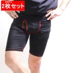 2枚セット SOFT&STRETCH ロングボクサー メンズ インナー 前あき 色柄おまかせ ロングボクサーパンツ 福袋