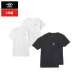 【2枚セット】アンブロ umbro tシャツ 吸汗速乾 丸首 メンズ Tシャツ 半袖 tシャツ アンブロtシャツ ワンポイント