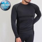 接触冷感 サイドメッシュ ストレッチ スポーツインナー 長袖 夏 用 コンプレッション UVカット 吸汗速乾 下着 メンズ