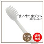 歯ブラシ 40本入り ハミガキ粉無し 業務用 使い捨て 送料無料 はぶらし 清掃用 掃除用 工業用 ハブラシ